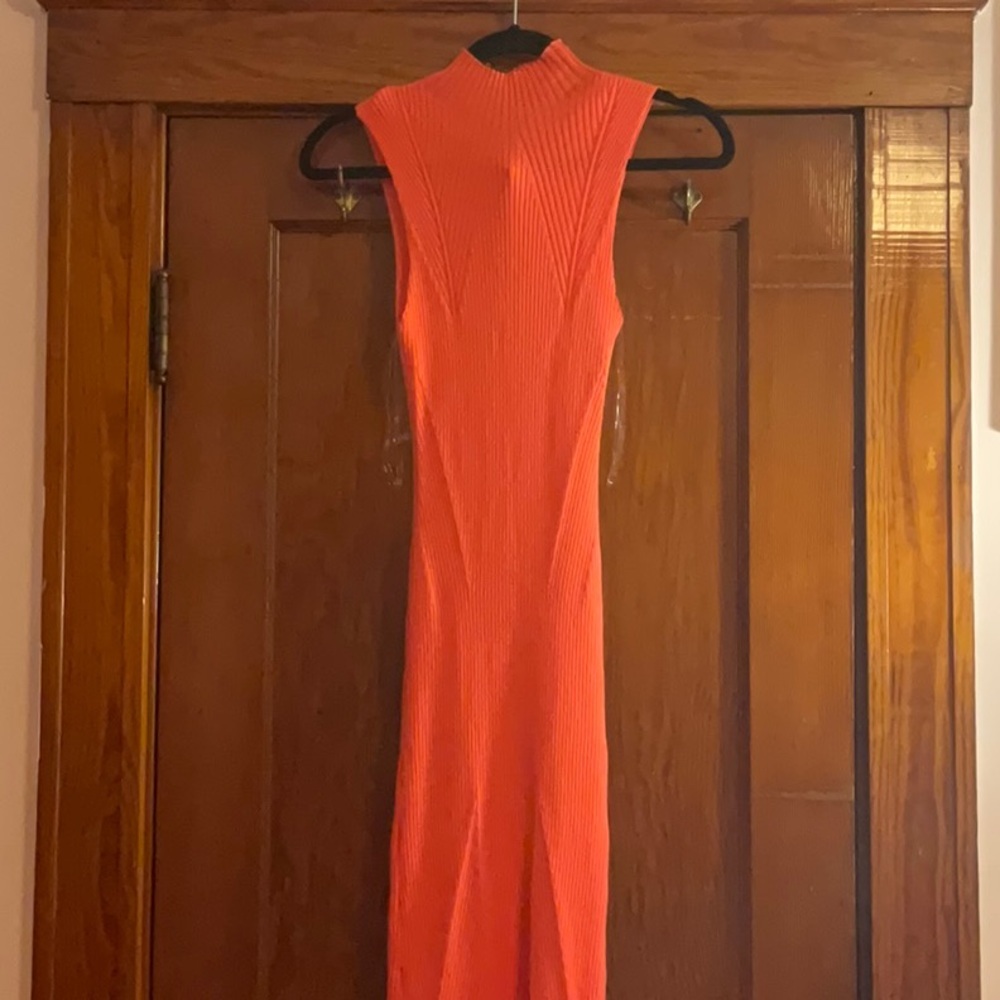 WinWin Vibrant Sherbet Orange Maxi Dress